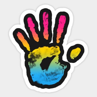 Pansexual Handprint Sticker